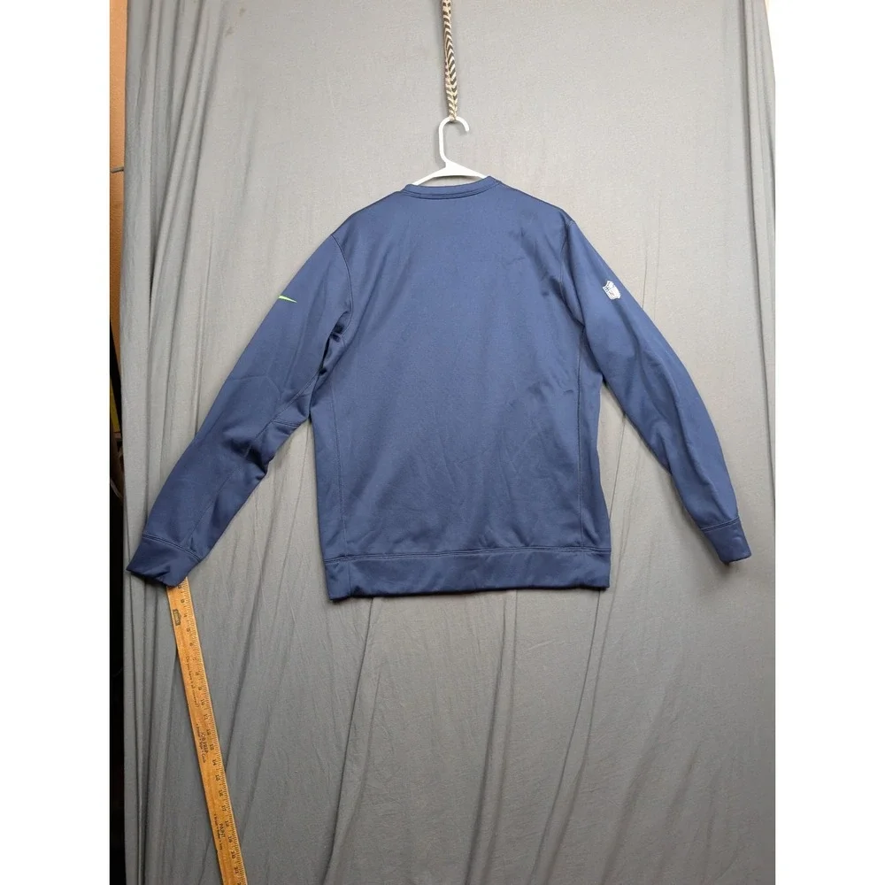 Nike Seattle Seahawks Men's Navy Blue Crewneck Sweatshirt Fleece Pullover‎ ML